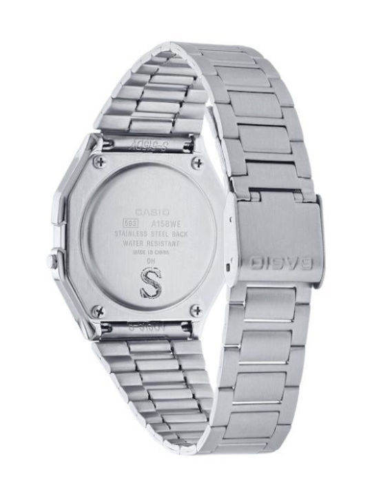 Casio Casio Vintage Ρολόι Μπαταρίας με Μεταλλικό Μπρασελέ