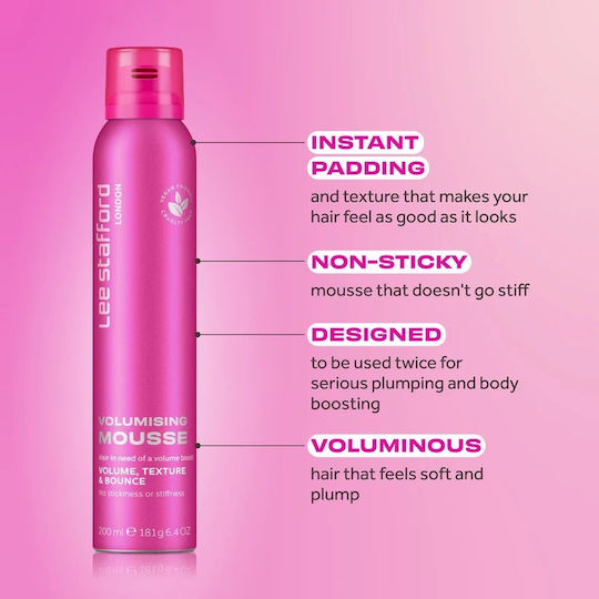 Lee Stafford Double Blow Spumă Pentru Păr Pentru Volum 200ml