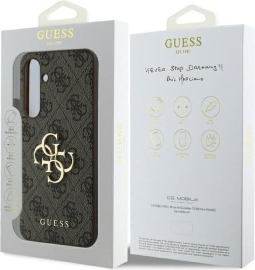 Guess Metal Logo Back Cover Δερματίνης Καφέ (Galaxy S24 FE)