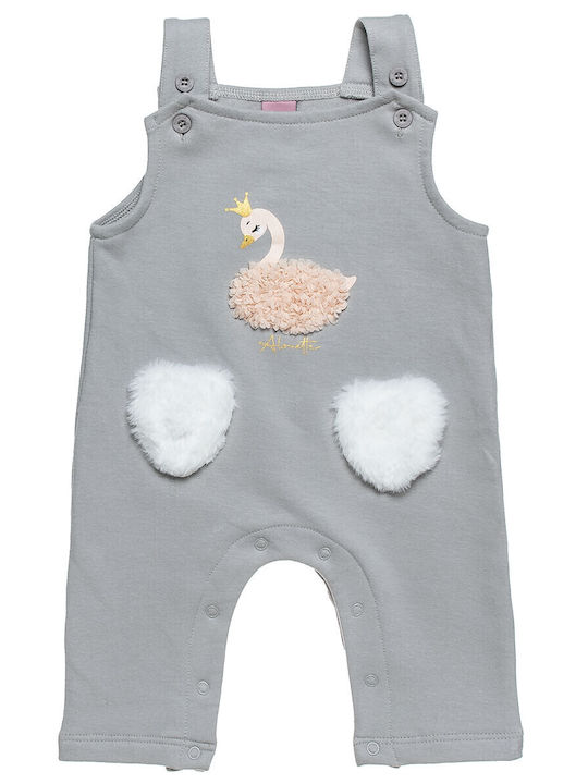 Kids Clothing Set with Dungarees Winter 2 Pieces Grey