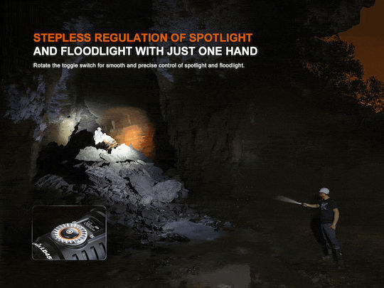 Fenix Επαναφορτιζόμενος Φακός Κεφαλής LED IP68 με Μέγιστη Φωτεινότητα 2800lm