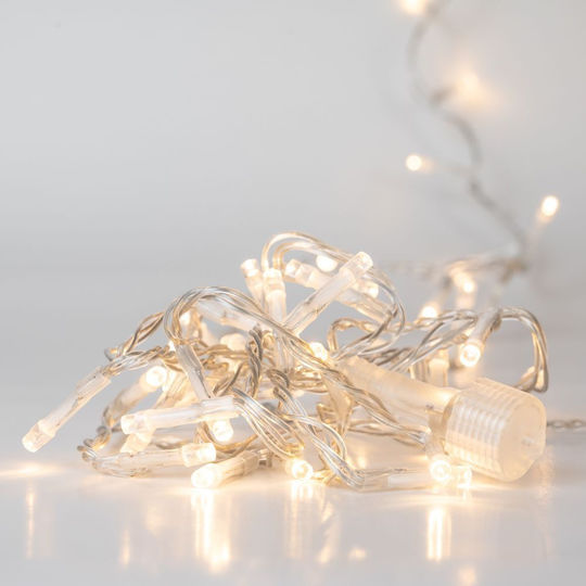 100 Lichterketten LED 5m. Warmes Weiß in Zeichenfolge 1Stück
