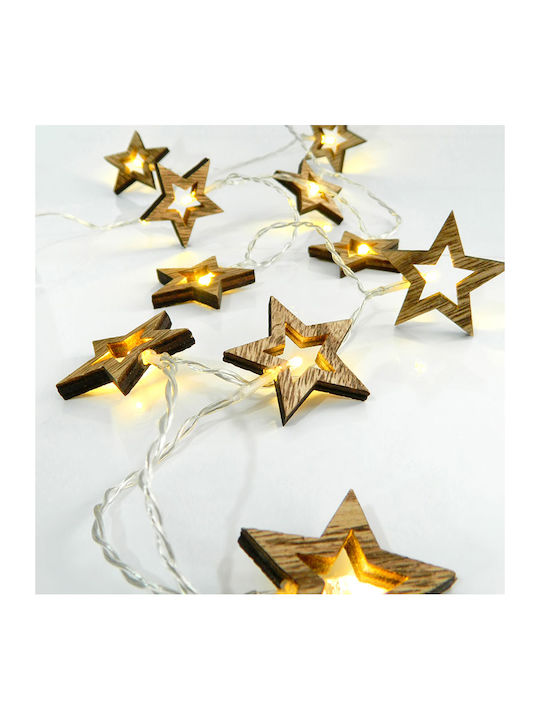 10 Lights LED 1.5m. Warm White Battery in String 1pcs