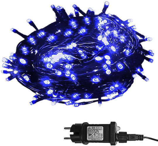 100 Λαμπάκια LED 8μ. Μπλε σε Σειρά