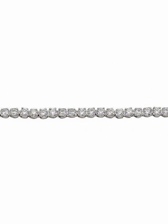 Savvas Design Bracelet made of White gold 14K with Zircon