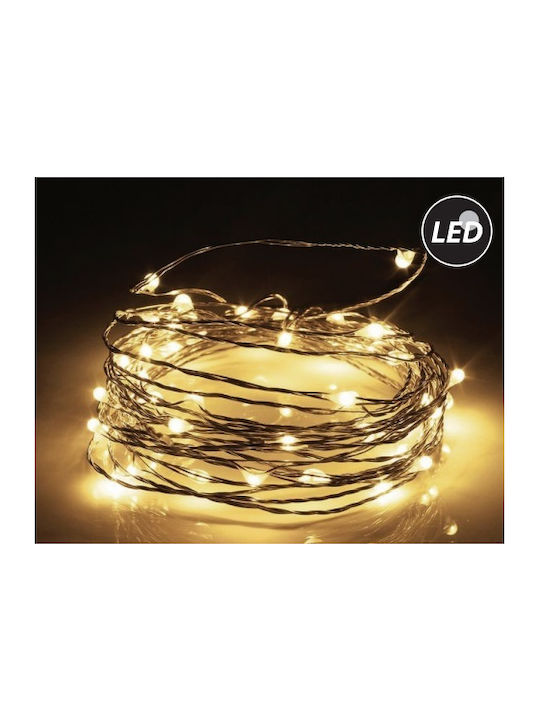 100 Lichterketten LED 10m. Naturweiß in Zeichenfolge 1Stück