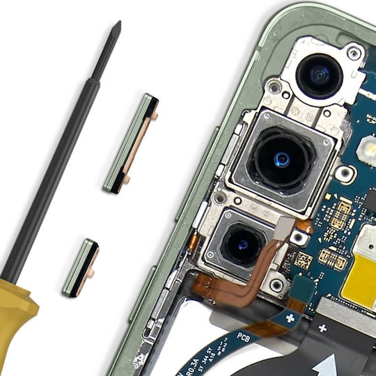 Бутон за захранване и сила на звука Clappio Samsung Galaxy S24 S24 Plus Зелен