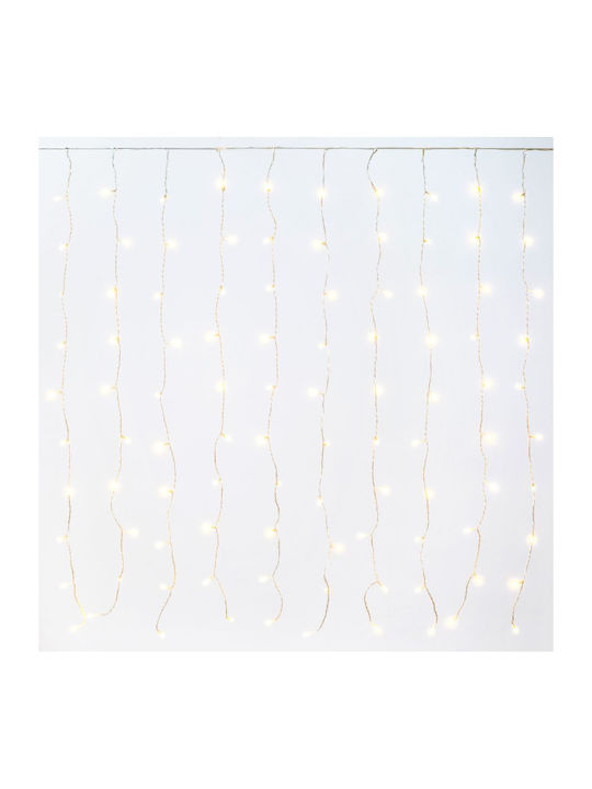 144 Lichterketten LED 1.2m. x 120cm Weiße Typ Vorhang 1Stück