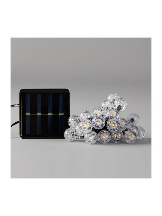 Series 80 LED 5mm Acrylic Balls 1.8cm Solar Panel Light Sensor 8 Programs Green PVC Cable Warm White LED Every 10cm 1m Power Extension IR44