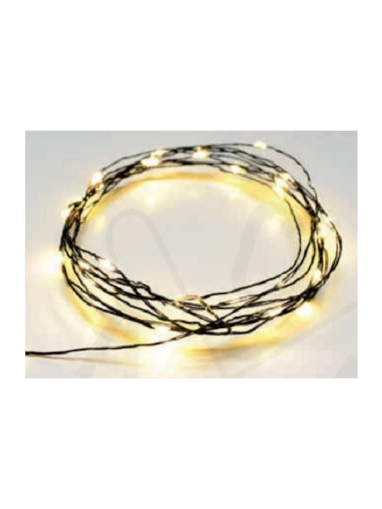 20 Lights LED 2m. Warm White Battery in String 1pcs