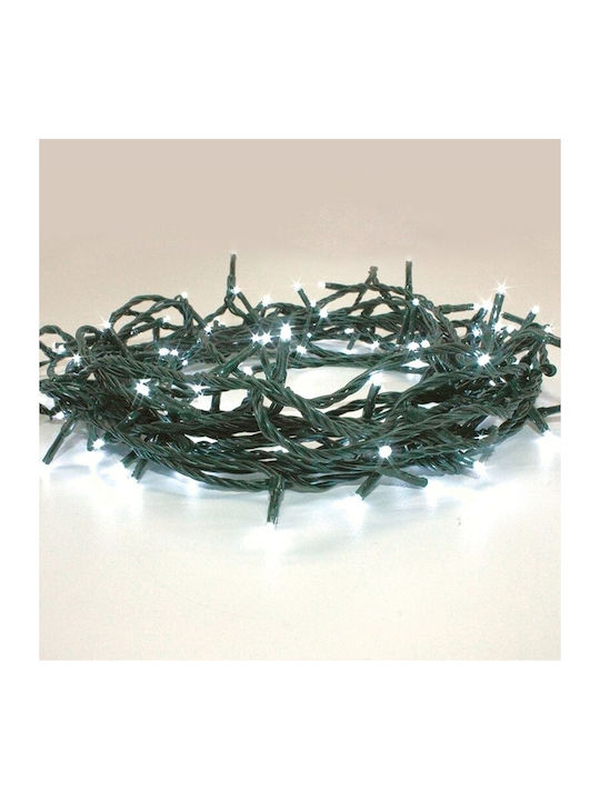 100 Lights LED 5m. Cold White in String 1pcs