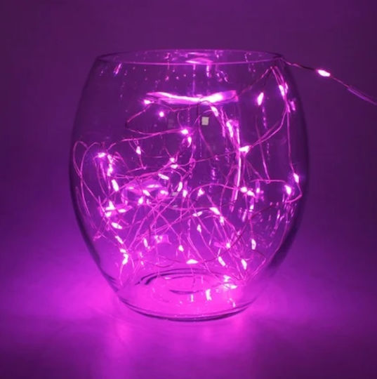 100 Светлини LED 5m. Розов тип Лента 1бр