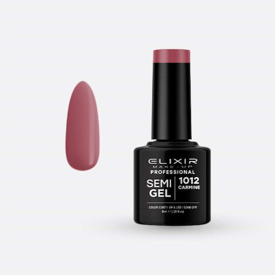 Elixir Semi Gel Ημιμόνιμο Βερνίκι Νυχιών Carmine 1012 8ml