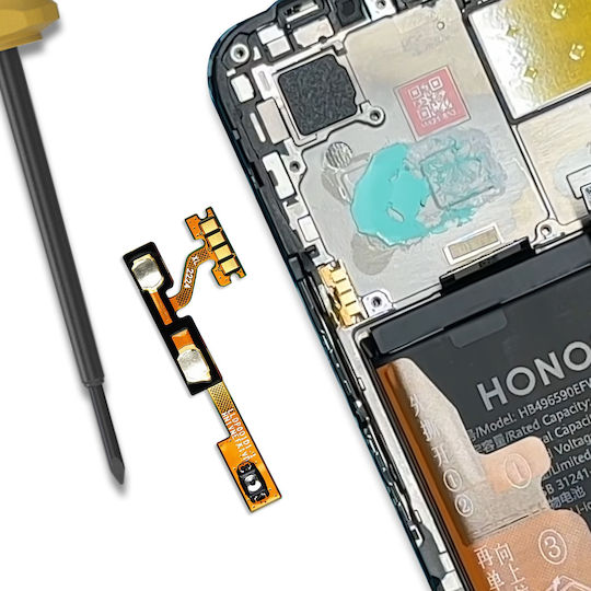Clappio Power- und Lautstärketastenabdeckung Honor 70 Lite X8 5g X6 Schwarz