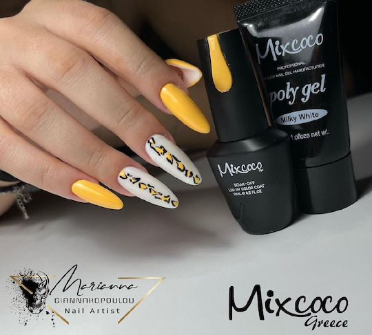 Mixcoco Ημιμόνιμο Βερνίκι Νυχιών Milky White 15ml