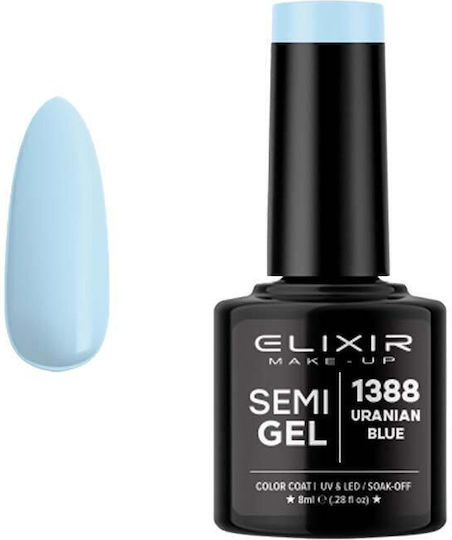 Elixir Semi Gel Permanent Nail Polish 1388 Uranian Blue 8ml