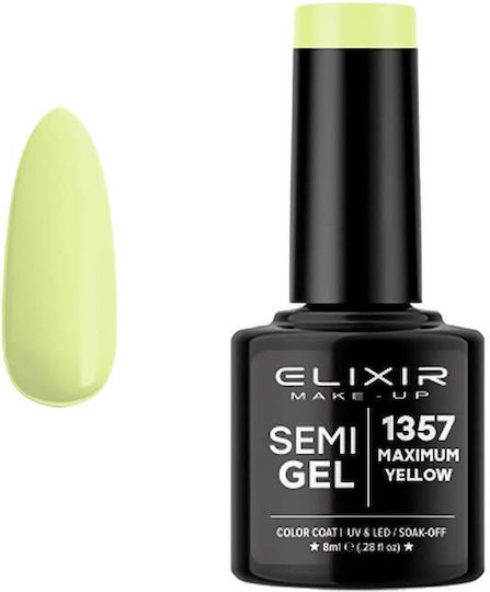 Elixir Semi Gel Ημιμόνιμο Bερνίκι 1357 Maximum Yellow 8ml