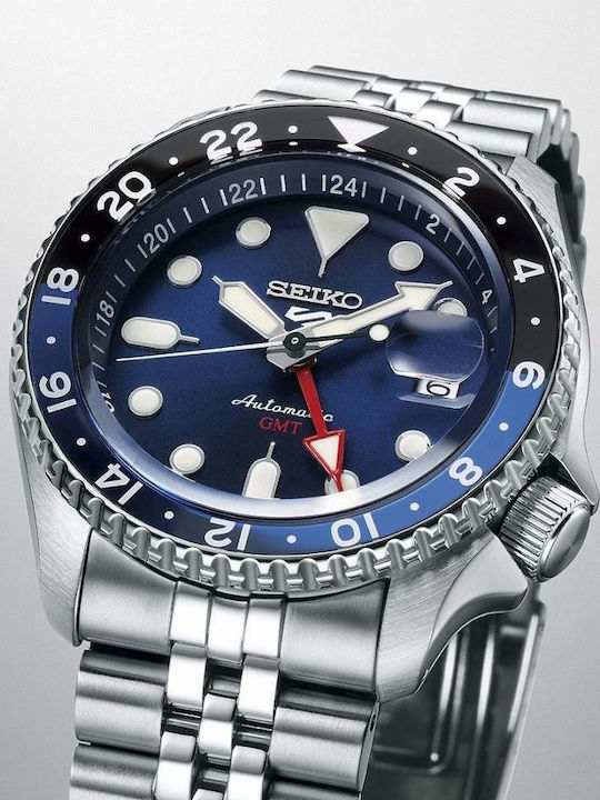 Seiko 5 Sports Men's Watch 42.5mm Automatic with Silver Metal Bracelet