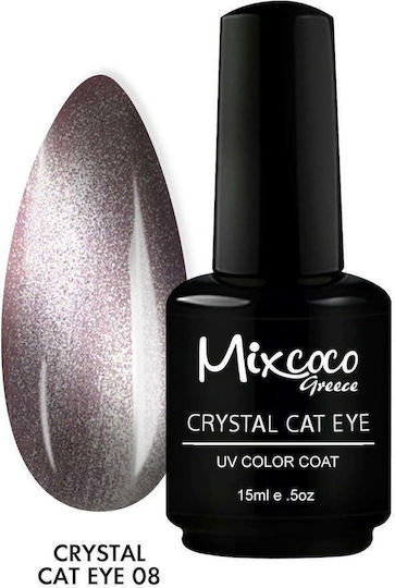 Mixcoco Ημιμόνιμο Βερνίκι Νυχιών 08 με Glitter Cat Eye 15ml