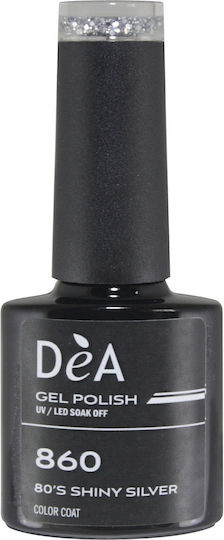 Dea Ημιμόνιμο Βερνίκι Νυχιών Ασημί Glitter με Glitter 8ml