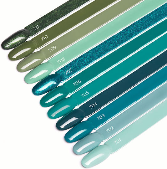Activeshop Ημιμόνιμο Βερνίκι Νυχιών Green 707 5gr