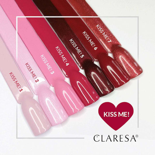 Claresa Kiss Me 2 Ημιμόνιμο Βερνίκι Νυχιών Ροζ με Glitter 5ml
