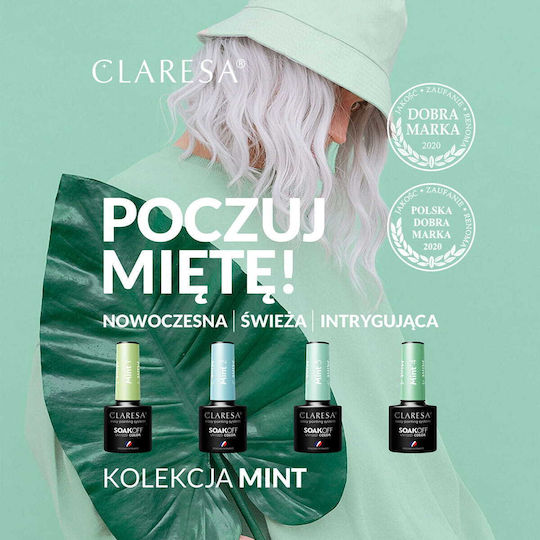 Claresa Soakoff Color Gel Полутрайно Лак За Нокти Зелен 5мл