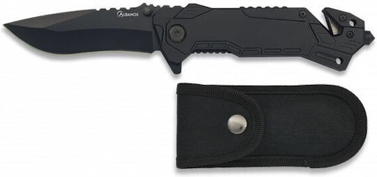 Martinez Albainox Security Pocket Knife Black with Blade made of Stainless Steel in Sheath