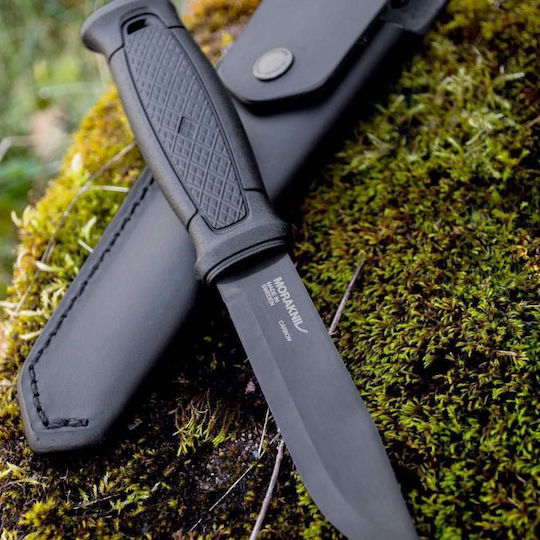 Morakniv Garberg BlackBlade Leather Sheath Knife Black in Leather Case