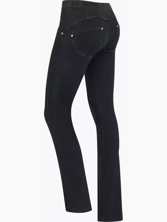 Blugi de damă Push Up cu croială bootcut Acid-wash