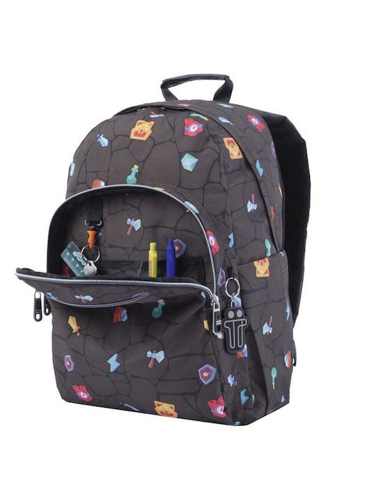 Totto Schulranzen Rucksack Grundschule Braun mit Flaschenhalter
