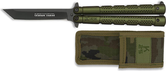 K25 Bt Нож Пеперуда Зелена в Калъф