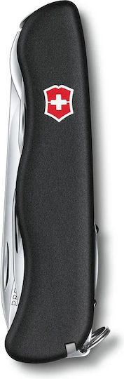 Victorinox Picknicker Schweizer Armee-Messer 11 Werkzeuge Schwarz mit Scheide