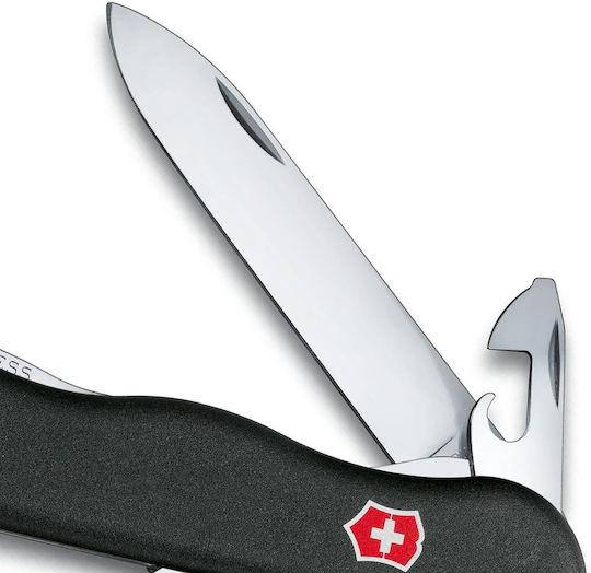 Victorinox Picknicker Schweizer Armee-Messer 11 Werkzeuge Schwarz mit Scheide