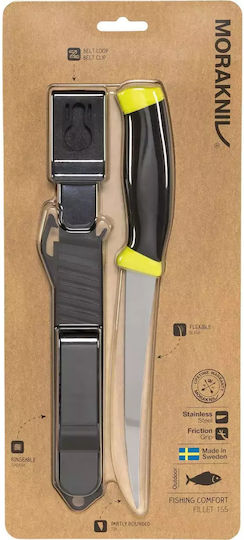 Morakniv Fishing Comfort 155 Black Knife with Sheath