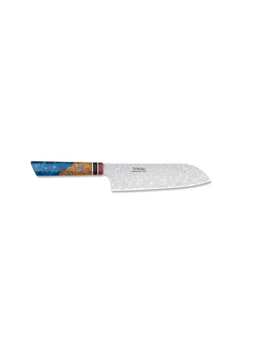 Tokisu Μαχαίρι Santoku από Δαμασκηνό Ατσάλι 19.5cm