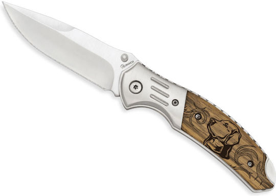 Albainox Jagd Zebra Taschenmesser mit Verriegelungsmechanismus Hund
