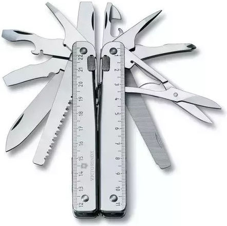 Victorinox Swisstool X Multitool Cu Mecanism De Blocare Multicolor În Husă Din Piele