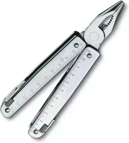 Victorinox Swisstool X Multitool Cu Mecanism De Blocare Multicolor În Husă Din Piele