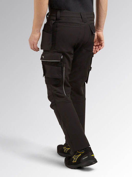 Utility Diadora Reflektierend Arbeitshose Schwarz