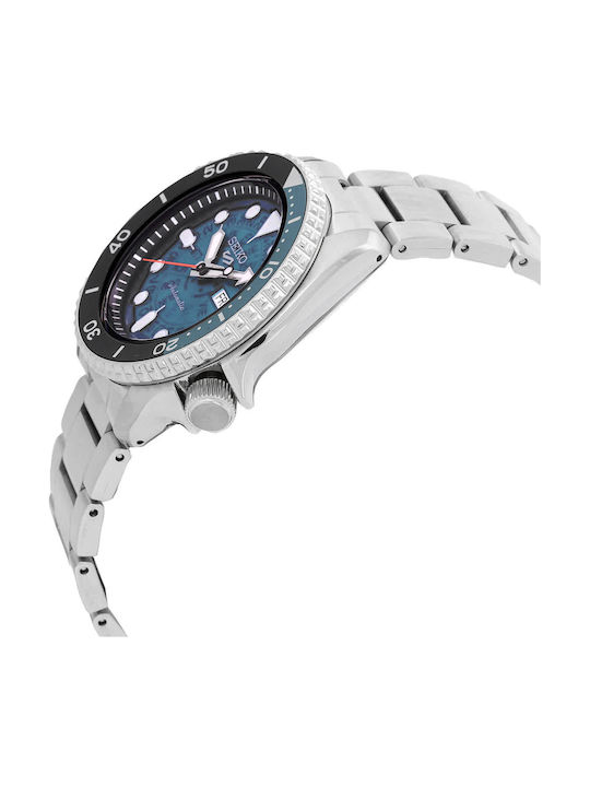 Seiko 5 Sports SKX Men's Watch 39mm Chronograph Automatic with Silver Metal Bracelet