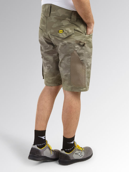 Utility Diadora Poly Camo Reflectorizantă Bermudă de Lucru Gri