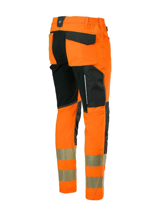 Stenso 4stretch Reflektierend Arbeitshose Orange