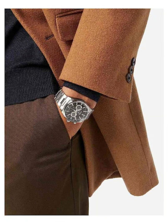 Seiko Conceptual Мъжки Часовник 41mm Хронограф На Батерия със Сребърна Метална Гривна