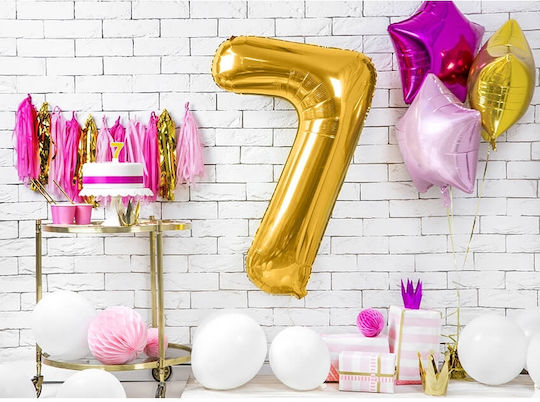 Balloon Foil Jumbo Number 7 Gold 86cm