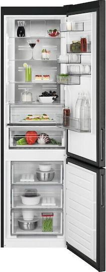 AEG Fridge-Freezer 367lt NoFrost H201xW59.5xD65cm Black 8000