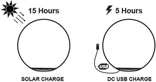 Aca Solar Light Floor Ball 1.5W Cold White 6000K with Remote Control IP54 40cmx40cmcm