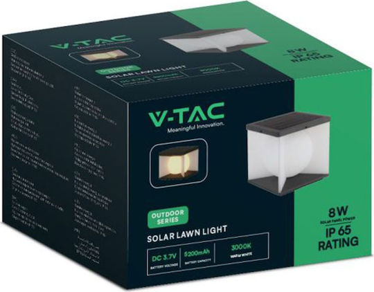 V-TAC Wall Mounted Solar Light 8W with Warm White Light 3000K IP65 30.5cmx30.5cmx30.5cmcm