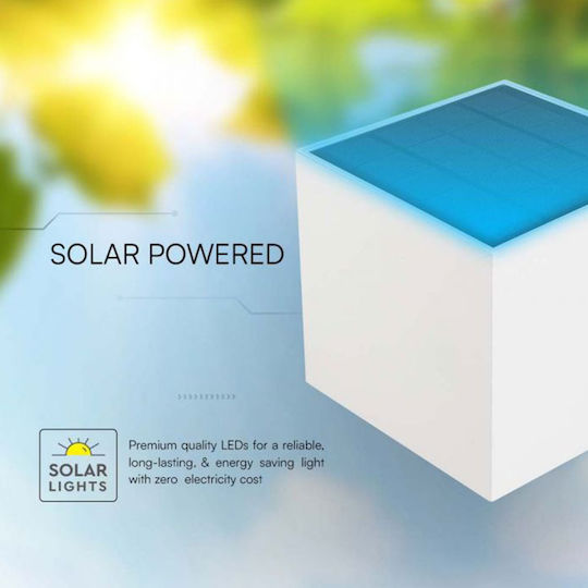 V-TAC Wall Mounted Solar Light 9W 860lm with Warm White Light 3000K IP65 15cmx15.3cmx15cmcm