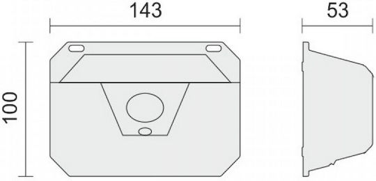 Spot Light Wandmontiert Solarleuchte 2W Warmes Weiß 3000K mit Bewegungssensor und Fotokontakt IP65 143cmx100cmcm